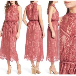 WAYF Lace Midi Dress